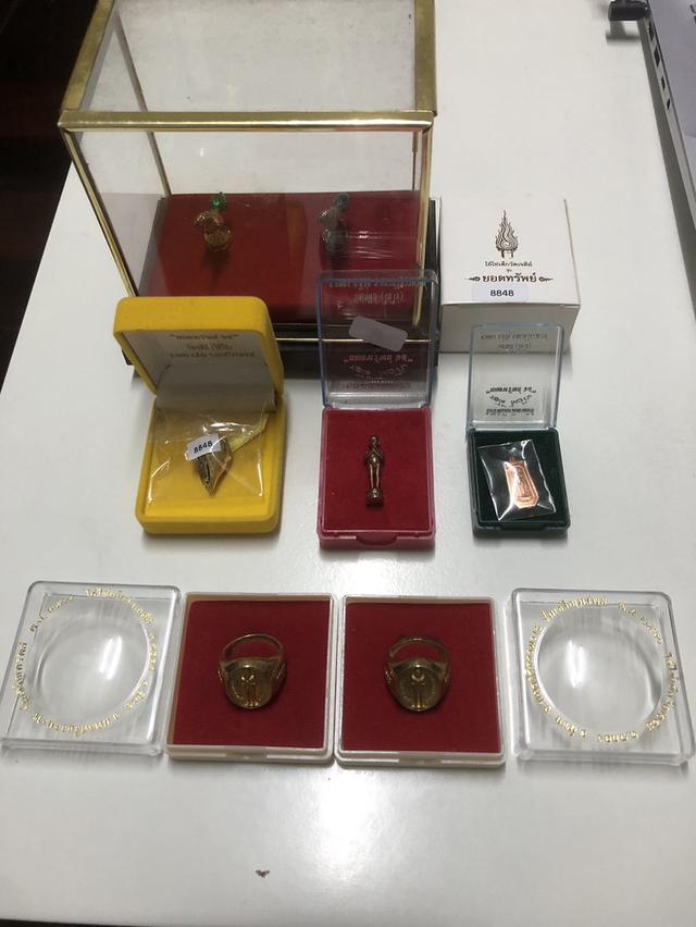 ไอ้ไข่ เด็กวัดเจดีย์ แหวนลายยันต์ เจริญทรัพย์ 61 มหาสังข์ องค์ลอย เหรียญแสตมป์ ยอดทรัพย์ 64