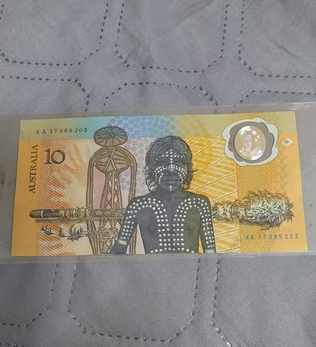 Australia 10 Dollars Note 1988 AA17089203 UNC หายาก