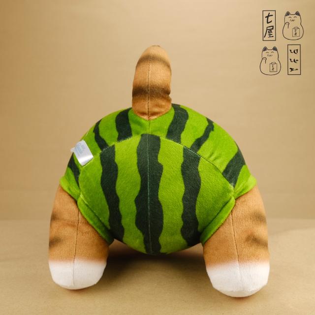 ตุ๊กตา บีบี๋・โมฟุซัน・แมวเหมียว・แตงโม・/•᷅‎‎•᷄\੭ 🇯🇵 Engmofusand Fruit Nyan BIG Plush - Watermelon・Standard 27 cm・Fruit Series ❄️✨ รูปที่ 7