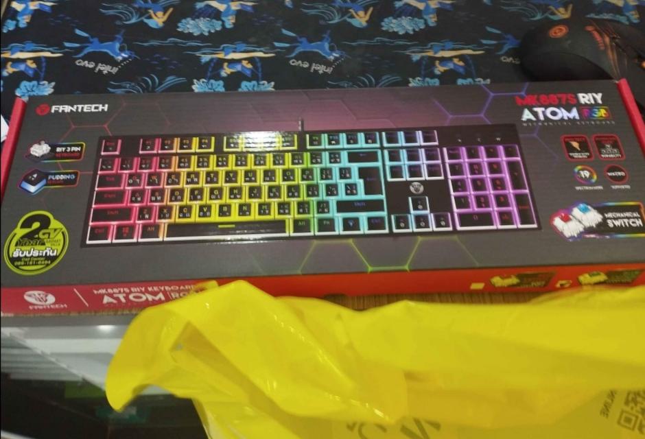 คีย์บอร์ด Fantech Gaming Keyboard ATOM MK887 Mechanical - Blue Switch