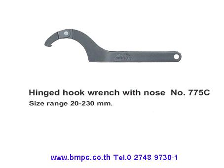 Hing Hook wrench with nose, ประแจขันนีอตล๊อกลูกปืนปลายเพลา, Wrench for slotted round nut,  6