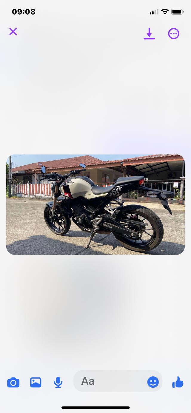 มอเตอร์ไซด์ Honda CB 150 สีขาว-ดำ 5