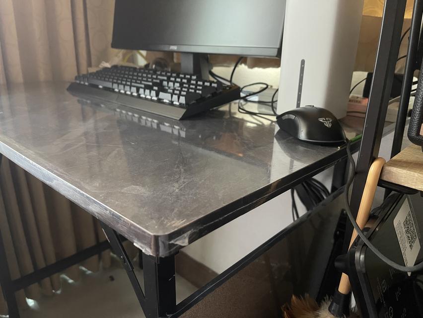 โต๊ะอเนกประสงค์ โต๊ะอเนกประสงค์เหลี่ยม FURDINI 60x90 ซม. ลายหินดำ