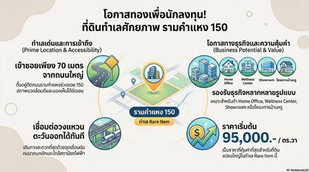 ขายที่ดินแบ่งแปลง ติดถนนรามคำแหง ซอย 150 6