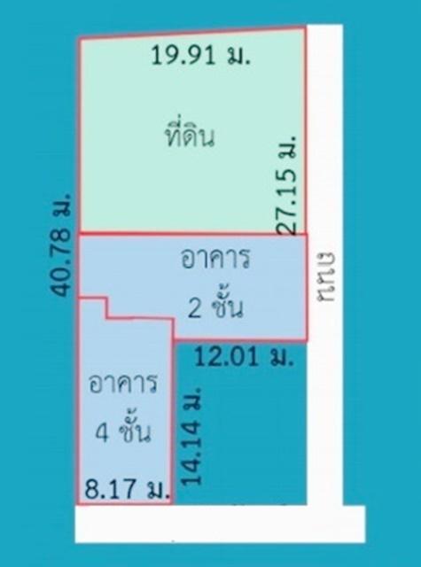 Nursing Home อนุสาวรีย์ประชาธิปไตย ลิฟท์ ให้เช่า อาคารพาณิชย์ 2ตึก 4ชั้น ชั้นใต้ดิน และ ตึก 2ชั้น 165 ตร.ว. 1,290 ตร.ม.  3