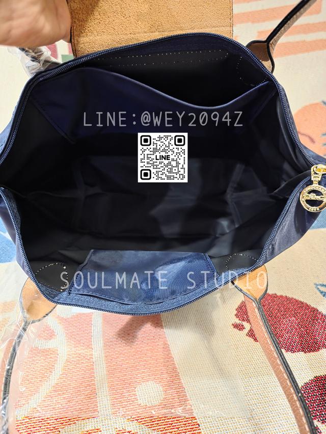 กระเป๋า เลอปิยาจ Le Pliage Original M Tote Bag Navy สีน้ำเงิน หูยาว ไซส์เอ็ม  14