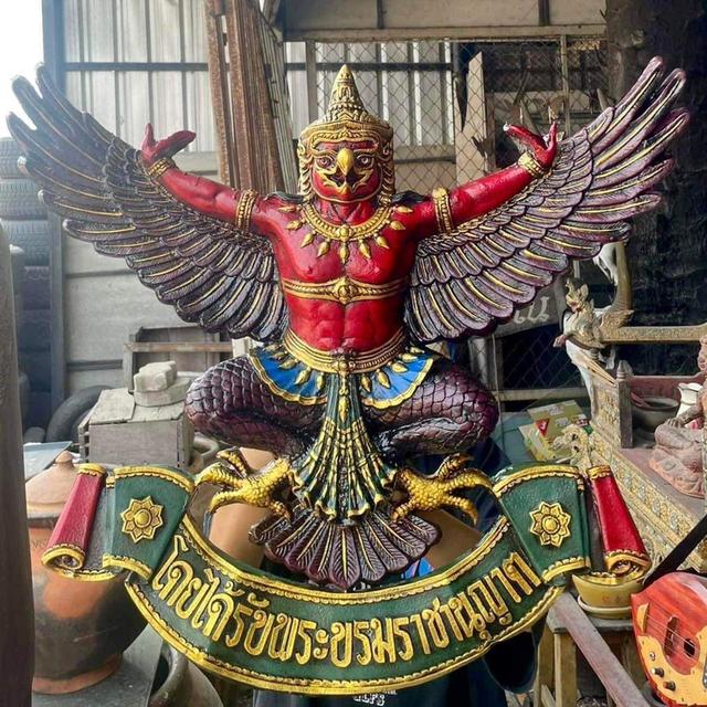 พญาครุฑแขวนผนัง ขนาด70ซม ครุฑหน้าเทพบุตร 5