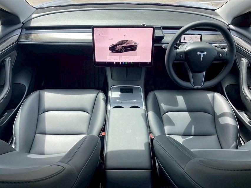 TESLA MODEL3 Long Range 2023 รถสีดำแร็บฟิล์มสีเทามา สวยปิ้งเลย 9