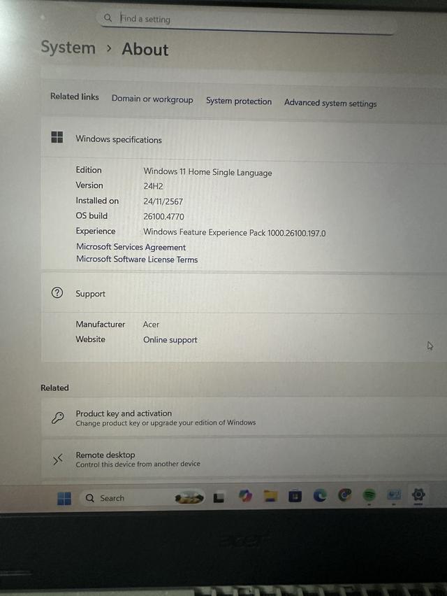 Acer Aspire Vero i5-1155G7 Ram8 SSD512 หน้าจอ 15.6 FHD 10