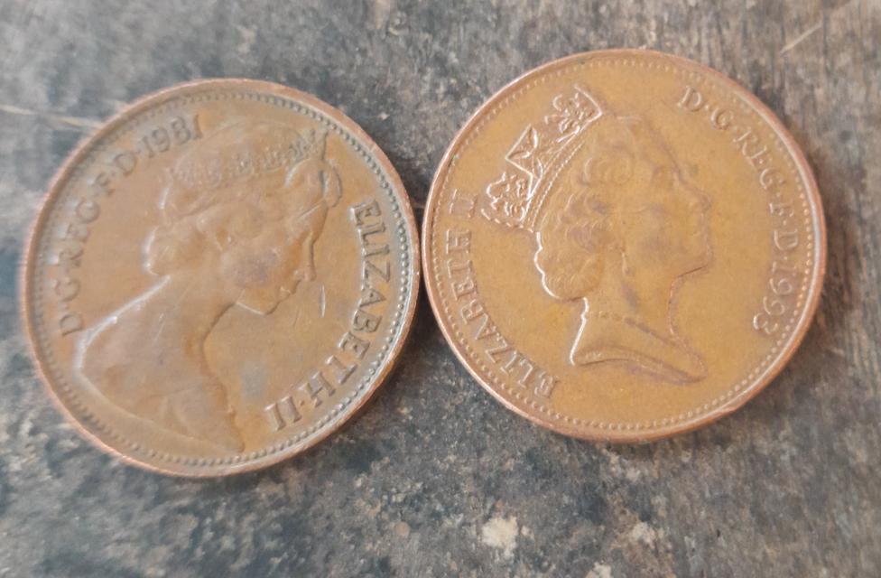 เหรียญเก่าUS Dollas Jefferson..Lincoln and Queen Elizabeth  13