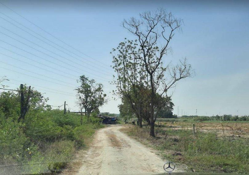 ขายที่ดินบ้านเก่าสีม่วงพานทอง 19 ไร่ ติดนิคมอมตะติดแยกเฟส6ถ.บ้านเก่า3466 ใกล้ถนนบายพาส300เมตร จ.ชลบุรี