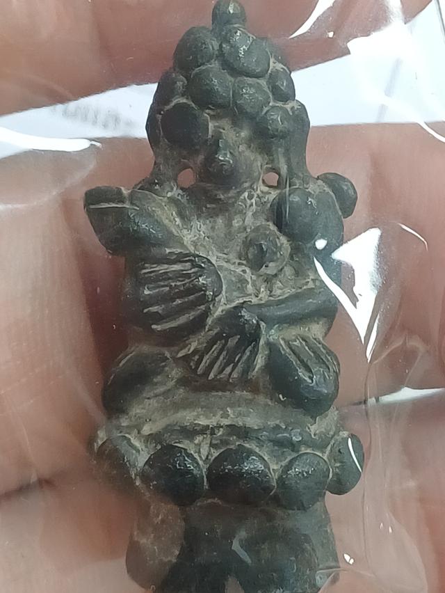 กริ่งตั๊กแตนฐานบัวมันฟอง ศิลปะเขมรยุคกลาง เนื้อสัมฤทธิ์ 8