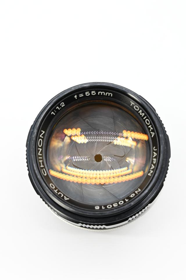 เลนส์มือหมุน Tomioka japan auto chinon 55mm f1.2.M42(rare) 7
