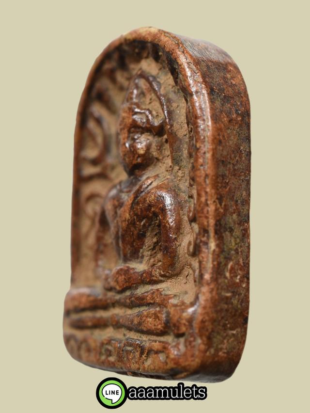 🌾 พระซุ้มกอกําแพงเพชร เนื้อดิน พิมพ์ใหญ่ มีลายกนก รูปที่ 3