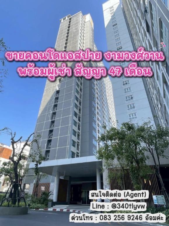 ขายขายคอนโดแอสปาย งามวงศ์วาน (พร้อมผู้เช่ฝ่าสัญญา47เดือน) 1