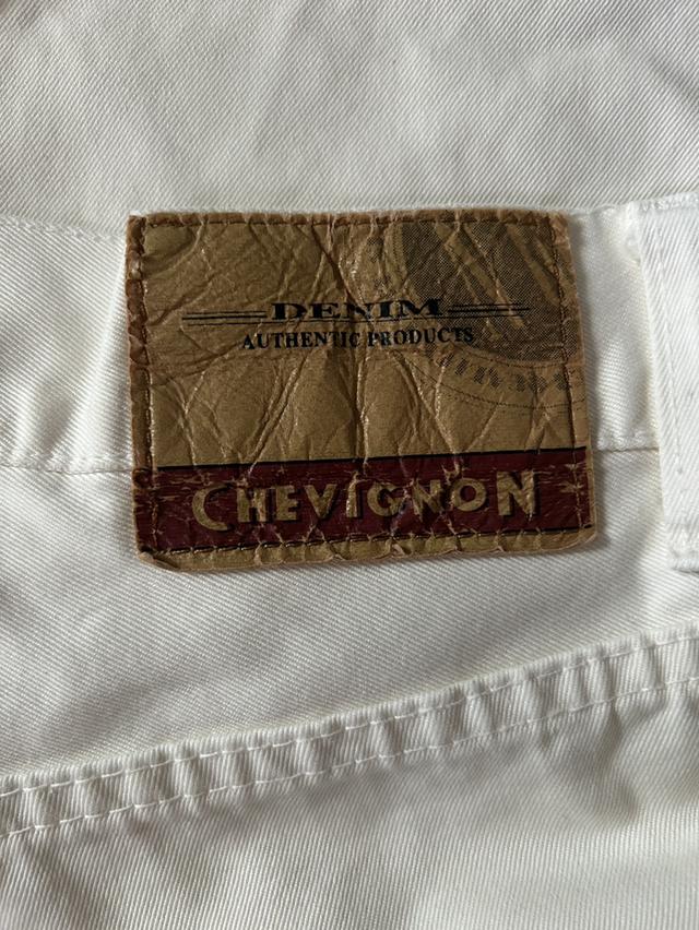 🔥 [Rare 90s Streetwear] กางเกงยีนส์วินเทจ Chevignon Lot 960 สีออฟไวท์ (Off-White) ทรงกระบอกใหญ่✨ รูปที่ 7