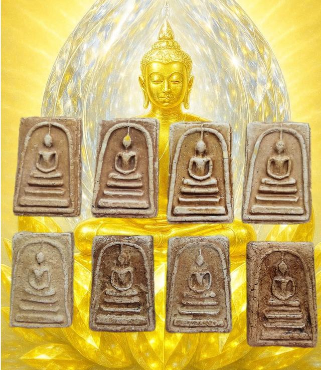 สมเด็จสองหน้า หลังลายเครือเถาวัลย์ หลังรางลูกคิด ๒๔๑๑