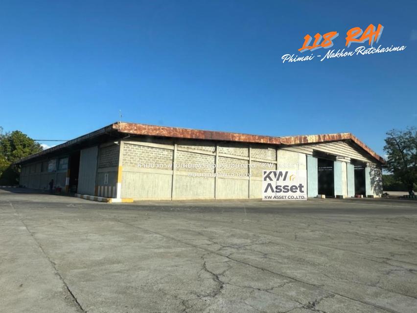 ขายที่ดิน 118-2-85 ไร่ (189,940) พร้อมโกดัง - โรงงาน 6 หลัง  📍พิมาย - นครราชสีมา มีใบอนุญาตกิจการโรงงาน รง.4: 9(6) ลานคอนกรีต 160,000 ตรม. #KWASSET 2