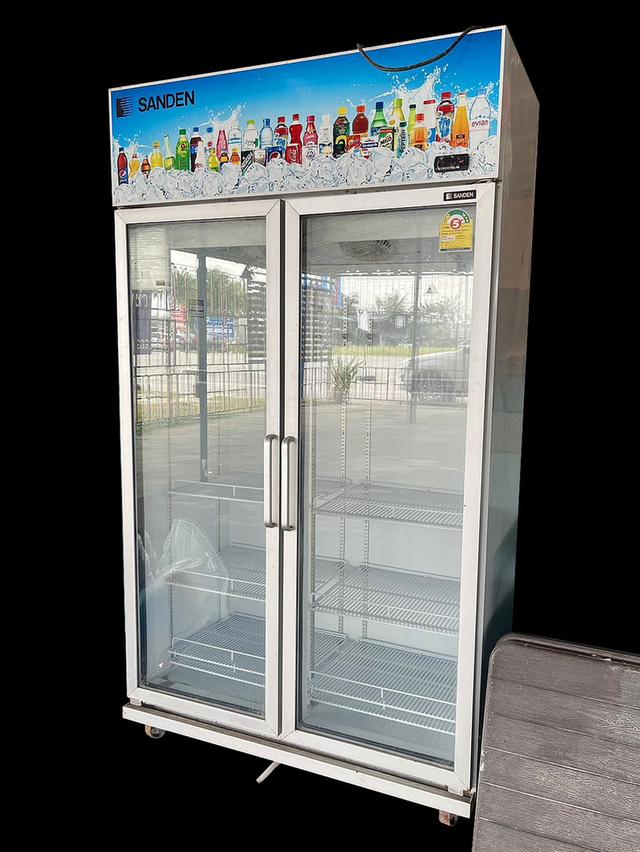 ตู้แช่เย็นSANDEN ตู้แช่เครื่องดื่ม2ประตู ชั้นวาง4ชั้น ตู้แช่ผักและผลไม้ 2
