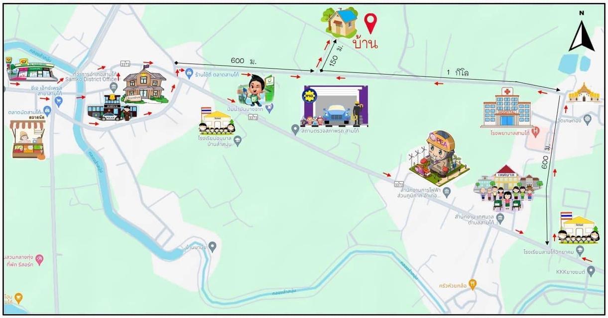 บ้านพร้อมที่ดิน อำเภอสามโก้ จังหวัดอ่างทอง 2