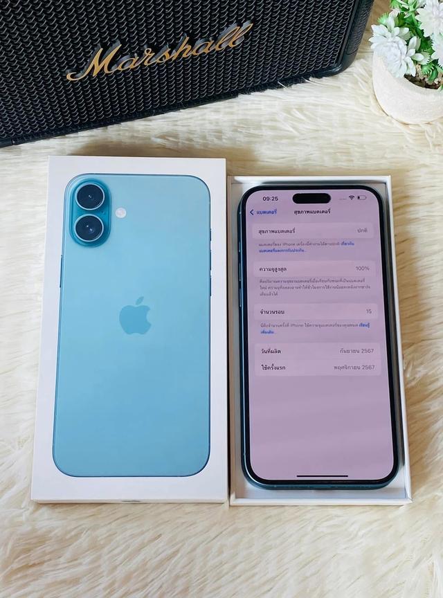 ขายด่วน iPhone 16 Plus สี Teal 3