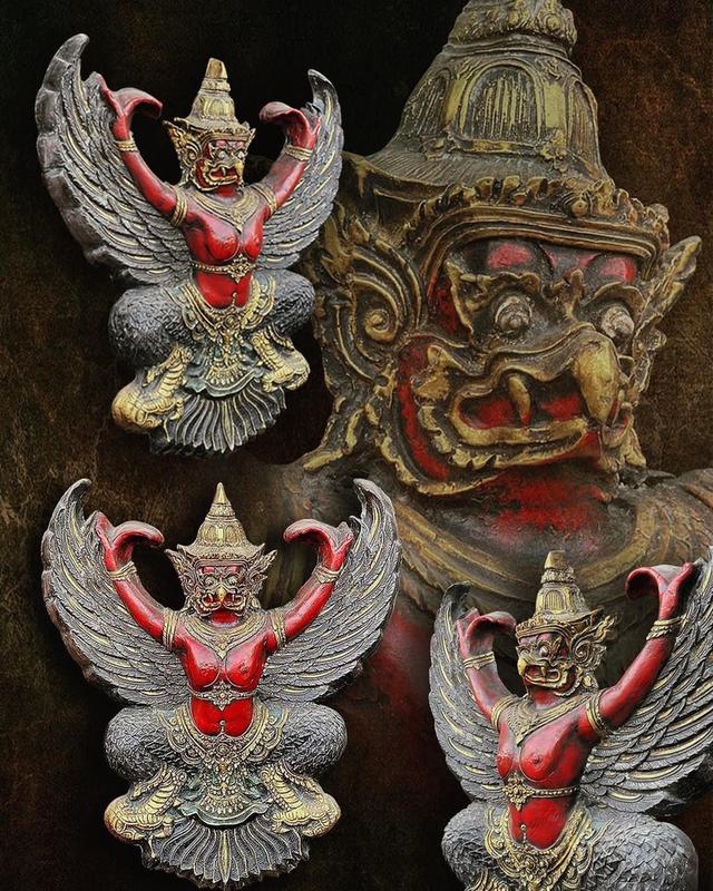 พญาครุฑศาลเก่า ครุฑหน้าดุ ขนาด80ซม ครุฑหน้าศาล 6