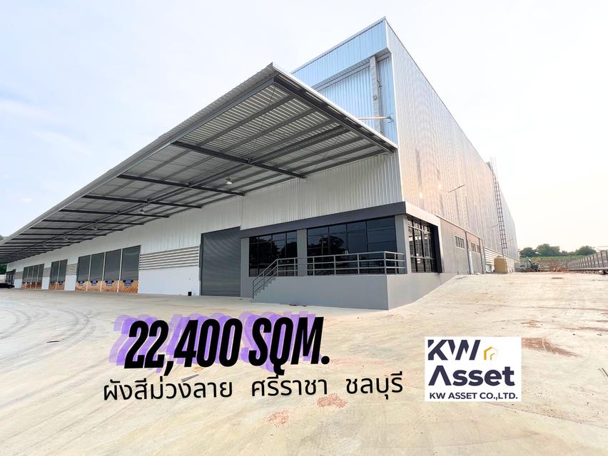 ให้เช่าโรงงาน/โกดัง 22,400 ตรม. เขาคันทรง ศรีราชา จ.ชลบุรี  🟪#ผังสีม่วงลาย  ☑️ เนื้อที่ดิน 25 ไร่  ☑️ ขนาดโรงงาน 22,400 ตรม 1