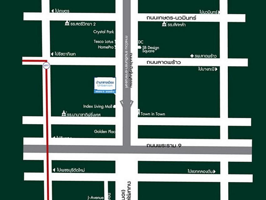 บ้านกลางเมือง เออร์บาเนี่ยน พระราม 9-ลาดพร้าว ให้เช่าทาวน์โฮม 3 ชั้น 20 ตารางวา 3 ห้องนอน 3 ห้องน้ำ 10