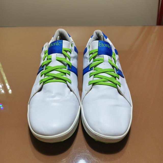 Mens Etonic G-SOK 2.0 Golf Shoes White / Lime / BlueSize. US 11.5/ UK 10.5/ EUR 45/ 29 cm⭐⭐⭐⭐ Pre-owned/ Good Condition🔥 Price : 750฿ รูปที่ 3