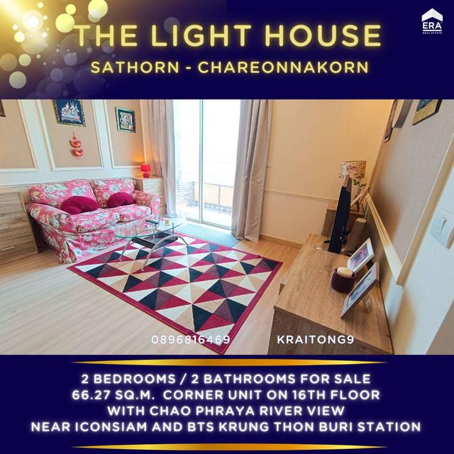 The Lighthouse Sathorn-Chareonnakorn 2 Bedrooms for sale on 16th floor with Chao Phraya River View ขายคอนโด เดอะไลท์เฮ้าส์ สาทร เจริญนคร 5