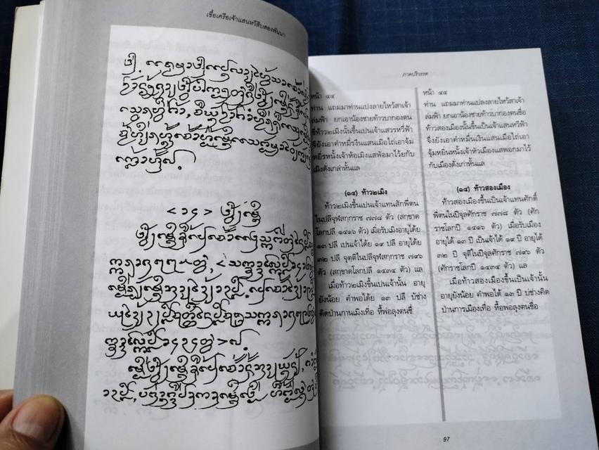 หนังสือเชื้อเครือเจ้าแสนหวีสิบสองพันนา ปริวรรตโดย เรณู วิชาศิลป์ พิมพ์ครั้งแรก ปี2544 6