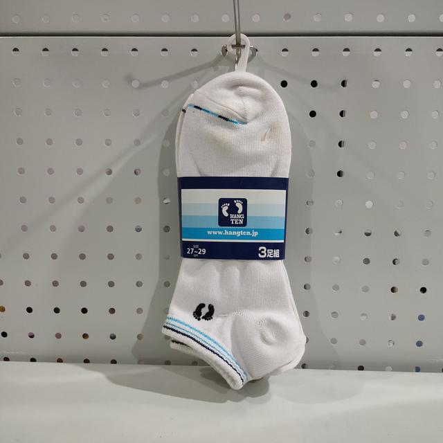 🔥ถุงเท้า Hang Ten socks แพ็ค 3 คู่ ของใหม่แต่มีตำหนิเปื้อนจากการเก็บ ไซส์ 27~29 cm