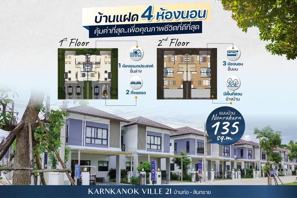 Karnkanok Ville 21 บ้านท่อ-สันทราย บ้านแฝดอารมณ์บ้านเดี่ยว เพิ่มพื้นที่ให้ชีวิตลงตัว 3