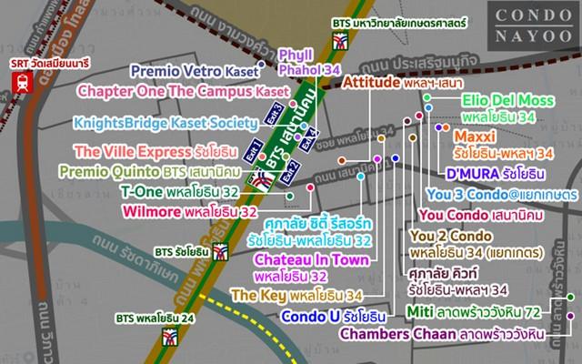 คอนโดมิเนียม The Ville Express Ratchayothin เดอะ วิลล์ เอ็กซ์เพรส รัชโยธิน 32SQ.M. 3195000 THAI BAHT ทำเลดีเยี่ยม ห่าง B 3