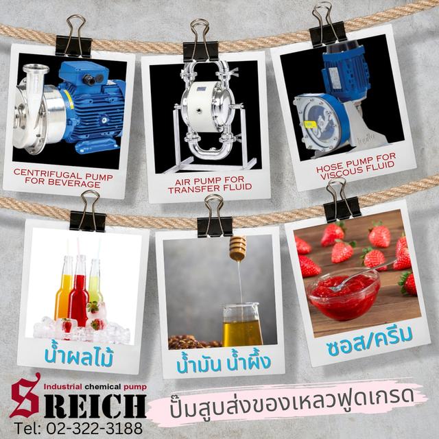 ปั๊มฟูดเกรดสูบส่งอาหาร สูบส่งเครื่องดื่ม Sanitary Pump ปั๊มดับเบิ้ลไดอะแฟรม ปั๊มยุโรป 1