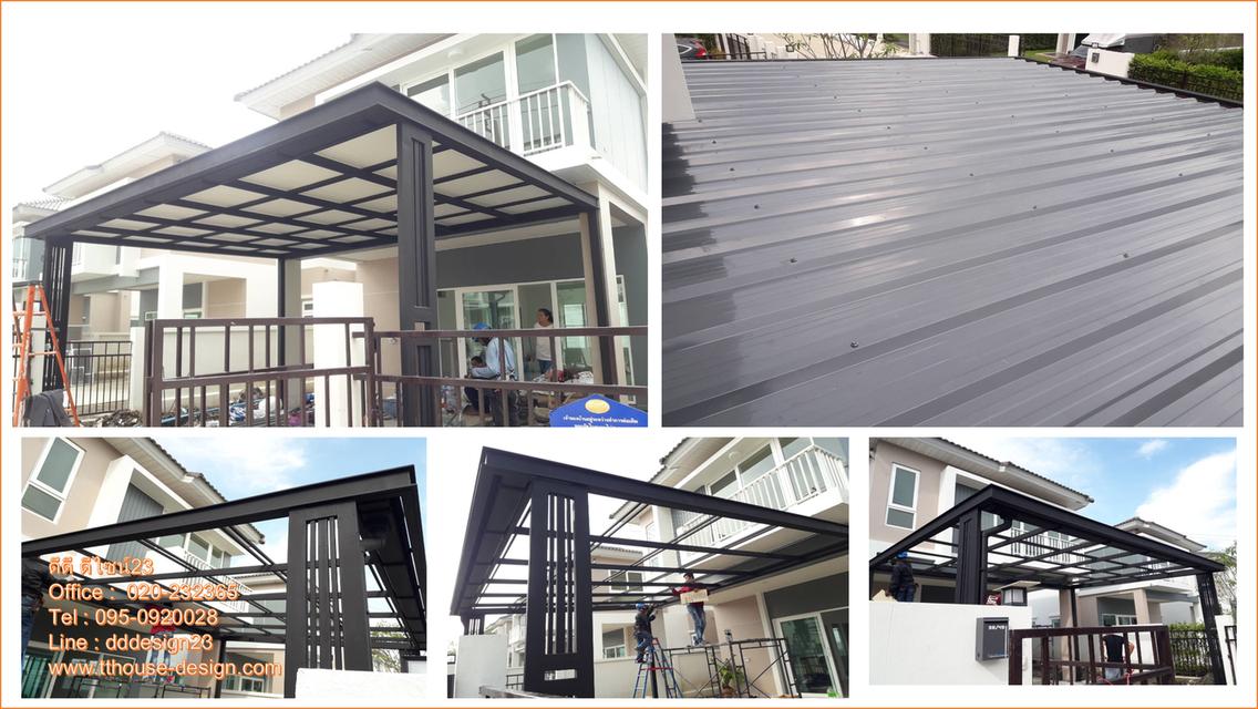 รับเหมา ต่อเติม โครงหลังคา กันสาด ห้องครัว เทพื้นปูกระเบื้อง Line dddesign23 8