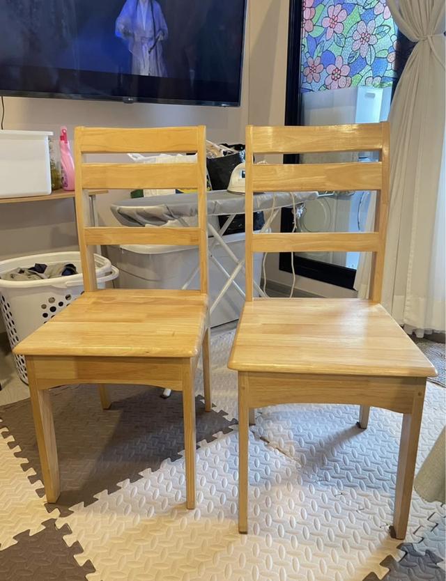 เก้าอี้ไม้ยางพาราแท้