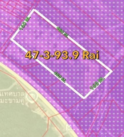 ขายที่ดินทำเลสร้างโรงงานระยอง เนื้อที่ 47-3-93.9 ไร่พิกัด ห่างจากถนนใหญ่สาย 36 ประมาณ 100 เมตรผังสีม่วงลาย 1