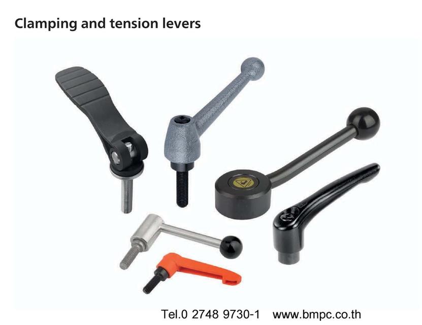 Knob, Clamp lever, Ball plunger, หนอนปลายลูกปืน, locking bolt, Hand wheel, Hoist ring, star grip, index plunger, spring plunger, Revolving handle