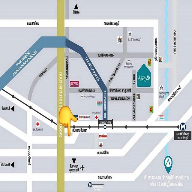 ขายที่ดินพร้อมสิ่งปลูกสร้าง เนื้อที่14-3-18ไร่ ตรงข้ามแฟชั่นไอซ์แลนด์ ติดนนรามอินทรา 9