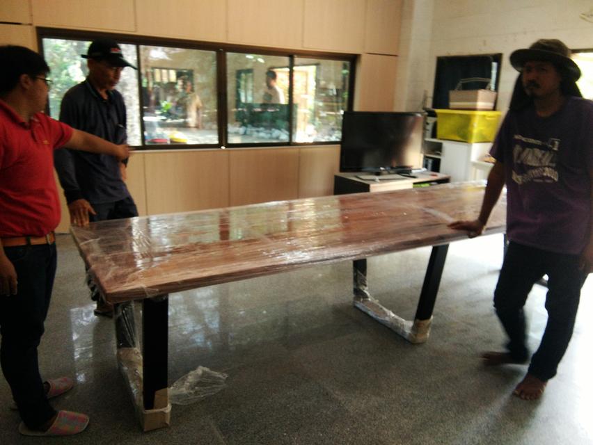 โต๊ะไม้ ยาว 4  เมตร  ( เพจ : Chat_Shop ) 3