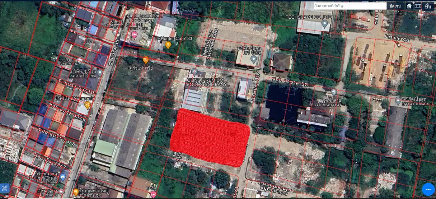 ที่ดิน สร้างสร้างอพาร์ตเม้นท์ สร้างOffice ถนนแบริ่ง-ลาซาล เนื้อที่ 642 ตรว. วาละ 70,000 บาท พระโขนง กรุงเทพฯ