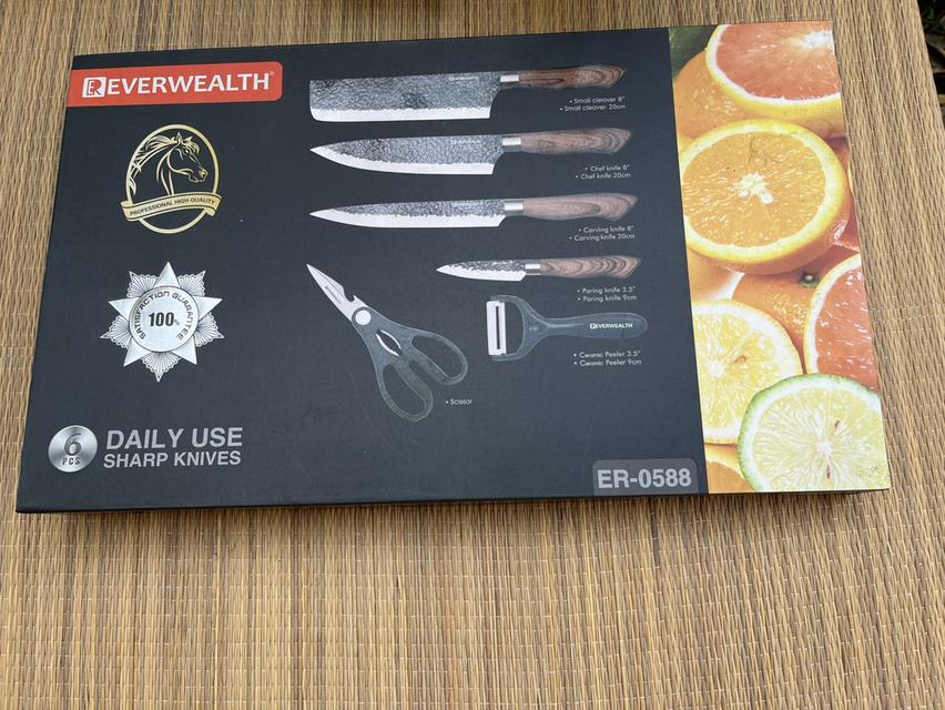 ชุดมีดครัวสแตนเลส EVERRICH 6 ชิ้น ของใหม่ คุณภาพส่งออกจากญี่ปุ่น รูปที่ 5