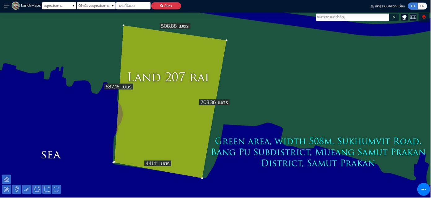 ✅ที่ดิน207ไร่ ติดทะเลบางปู พื้นที่สีเขียว หน้ากว้าง 500ม. ถนนสุขุมวิท ตำบล บางปู อำเภอเมืองสมุทรปราการ  สมุทรปราการ   2