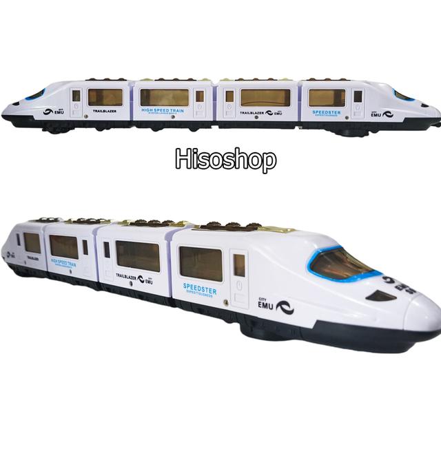 Bullet train รถไฟหัวจรวด รถไฟความเร็วสูง ใส่ถ่าน มีเสียงดนตรี มีไฟ วิ่งชนถอย