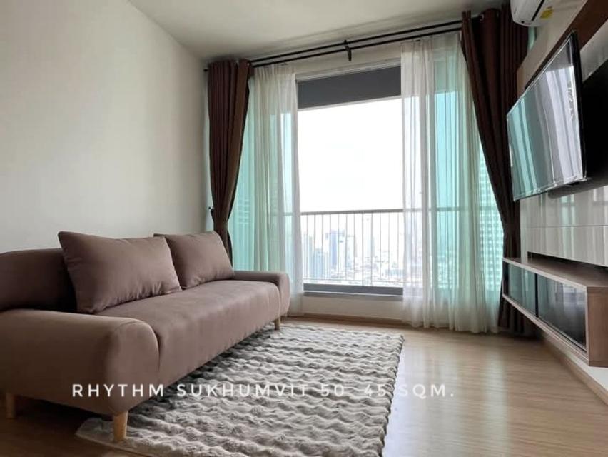 ให้เช่า คอนโด river view 1 nice bedroom Rhythm สุขุมวิท 50 (ริธึ่ม สุขุมวิท 50) 45 ตรม. near BTS Onnut Lotus Century Mal 3