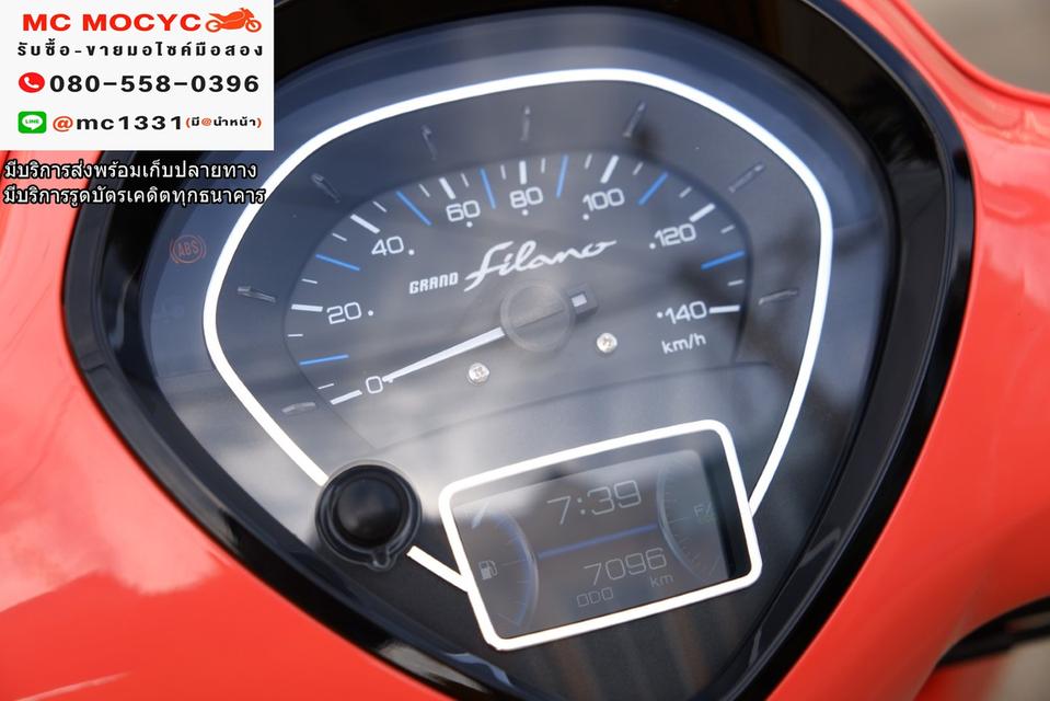 Grand Filano Hybrid สีชมพู รุ่นTOP ABS 2022 วิ่ง7000โล รถบ้านมือเดียว มีเล่มชุดโอนครบ NO359 6