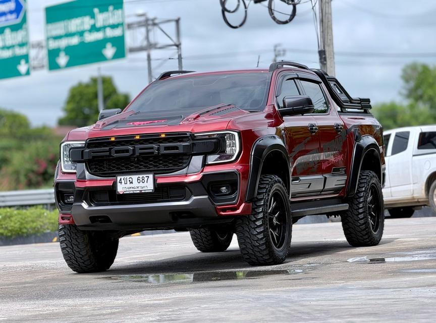 2023 FORD RANGER, 2.0 SPORT 4WDโฉม HI-RIDER DOUBLE CAB เกียร์ออโต้ สีส้ม รูปย่อยที่ 3