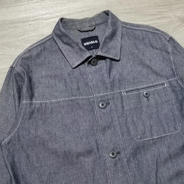 UNIQLO Denim Work Shirt เสื้อคลุมยีนส์ทรงช่าง เ รูปย่อยที่ 3