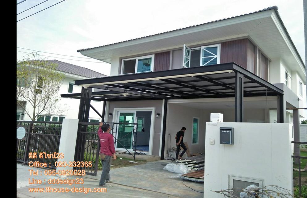 รับเหมา ต่อเติม โครงหลังคาเหล็ก หลังคา กันสาด เทพื้น ปูกระเบื้อง 095-0920028 12